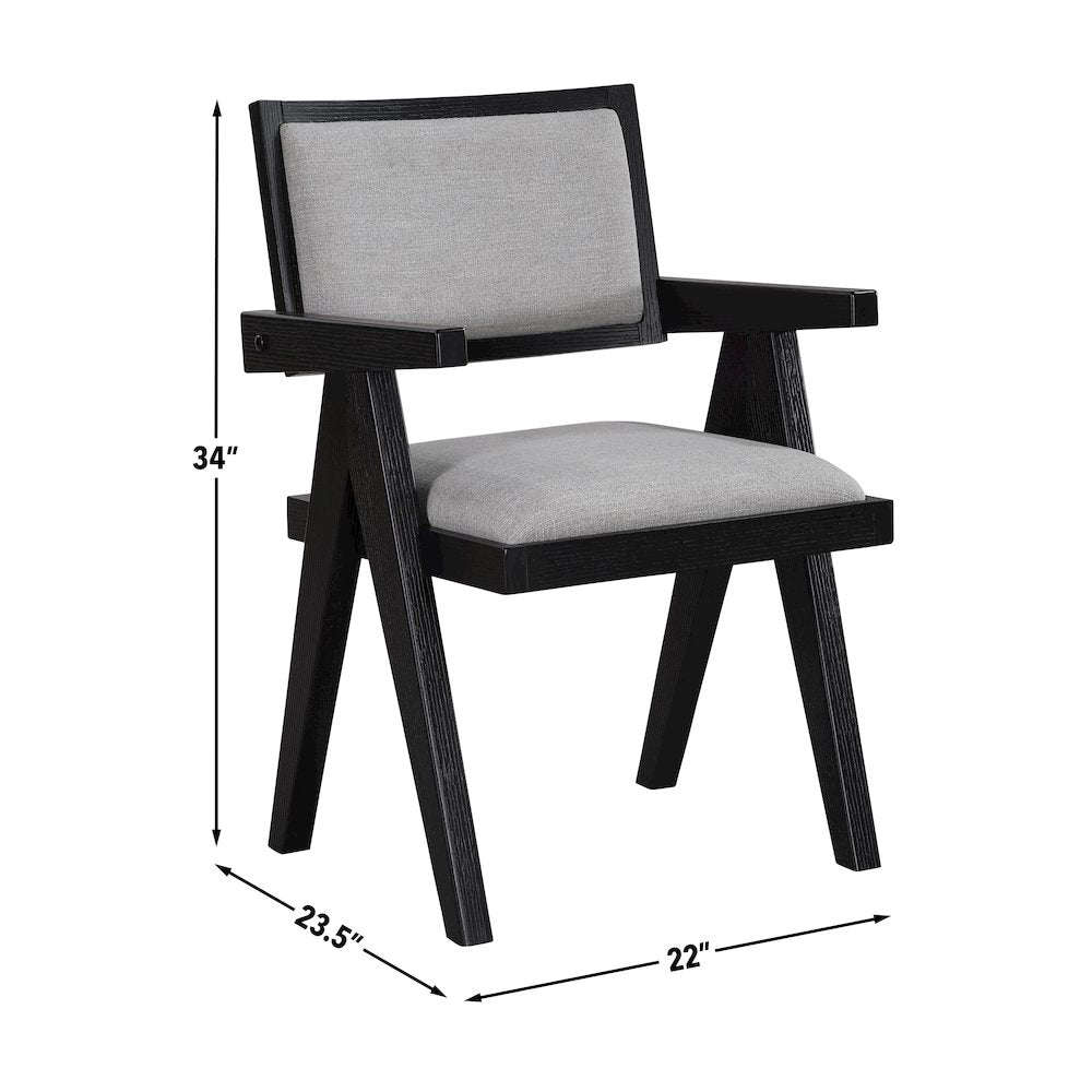 Yves 75-96" Tbl w/ 2 Magnolia Chr, 2 AC