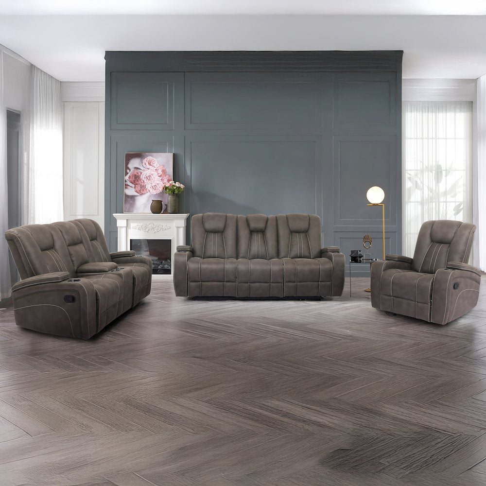 Marlow Sand Manual Recliner Loveseat
