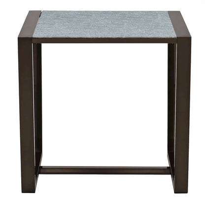 Mazie End Table with Patterned Mirror