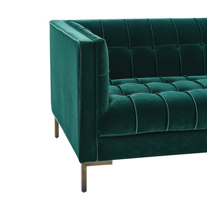Isaac Green Sofa and Loveseat