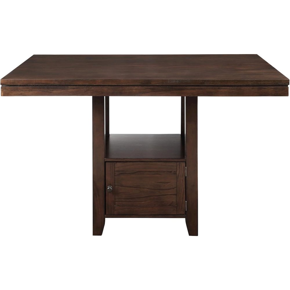 7-Piece Counter Dining Set, Storage Base, Faux Leather Seats