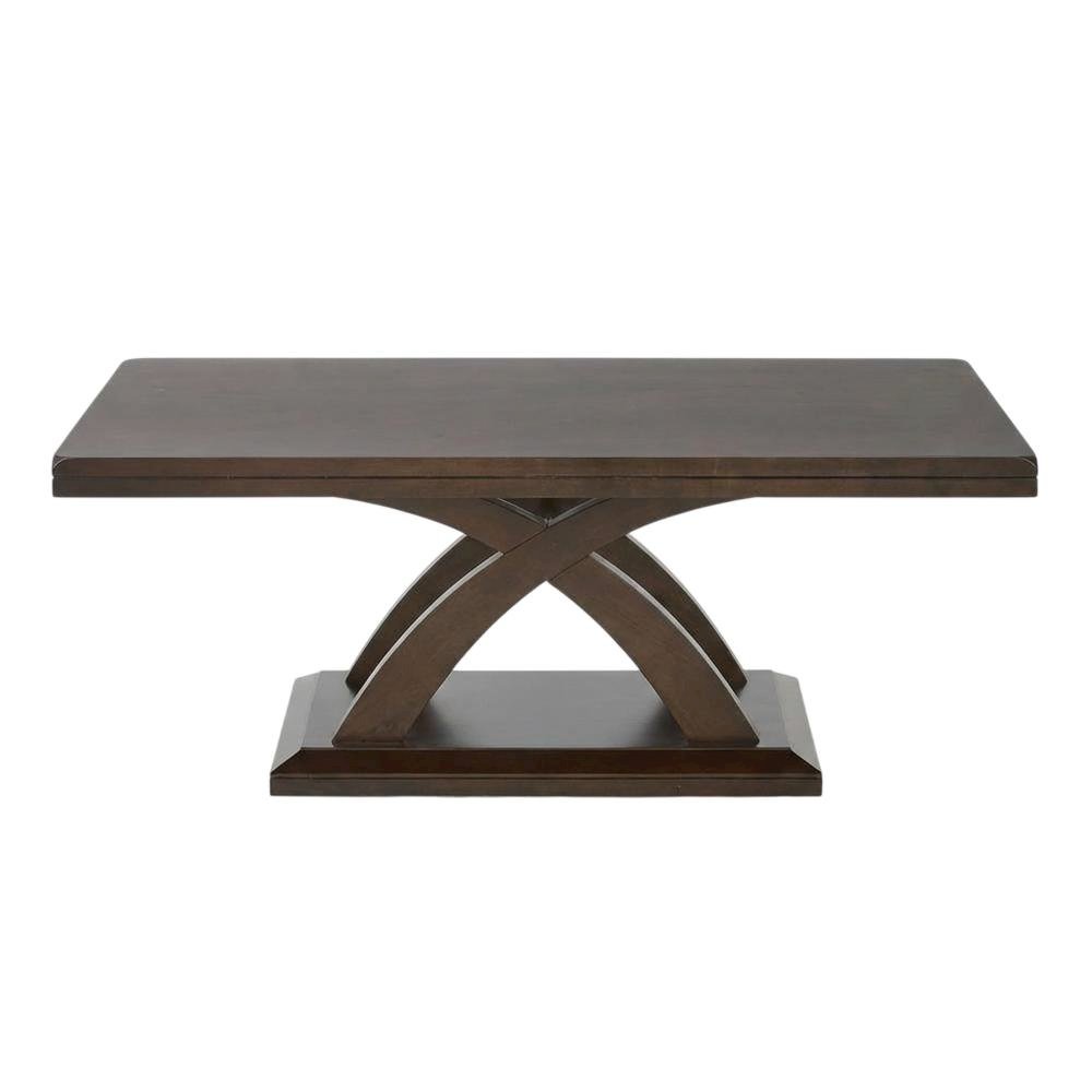 Espresso Cherry Cocktail Table with Sturdy Frame and Modern Design
