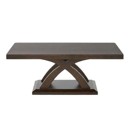 Espresso Cherry Cocktail Table with Sturdy Frame and Modern Design