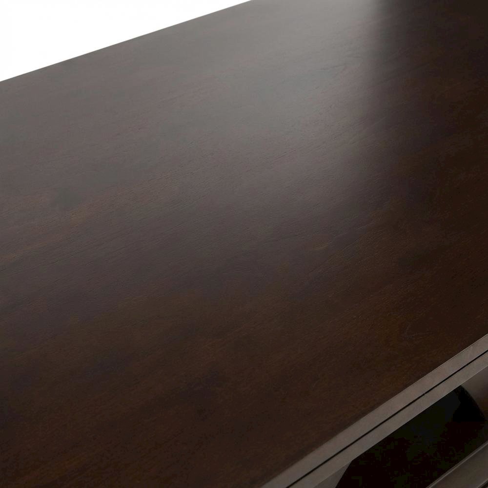 Espresso Cherry Cocktail Table with Sturdy Frame and Modern Design