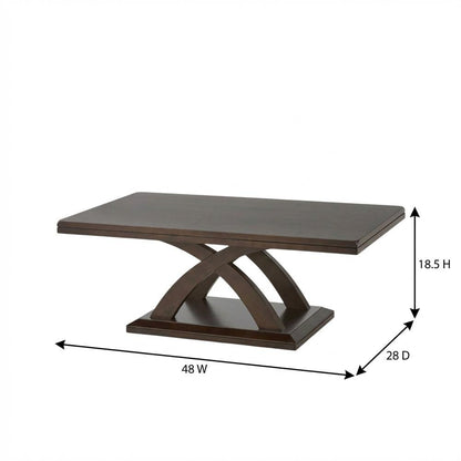 Espresso Cherry Cocktail Table with Sturdy Frame and Modern Design