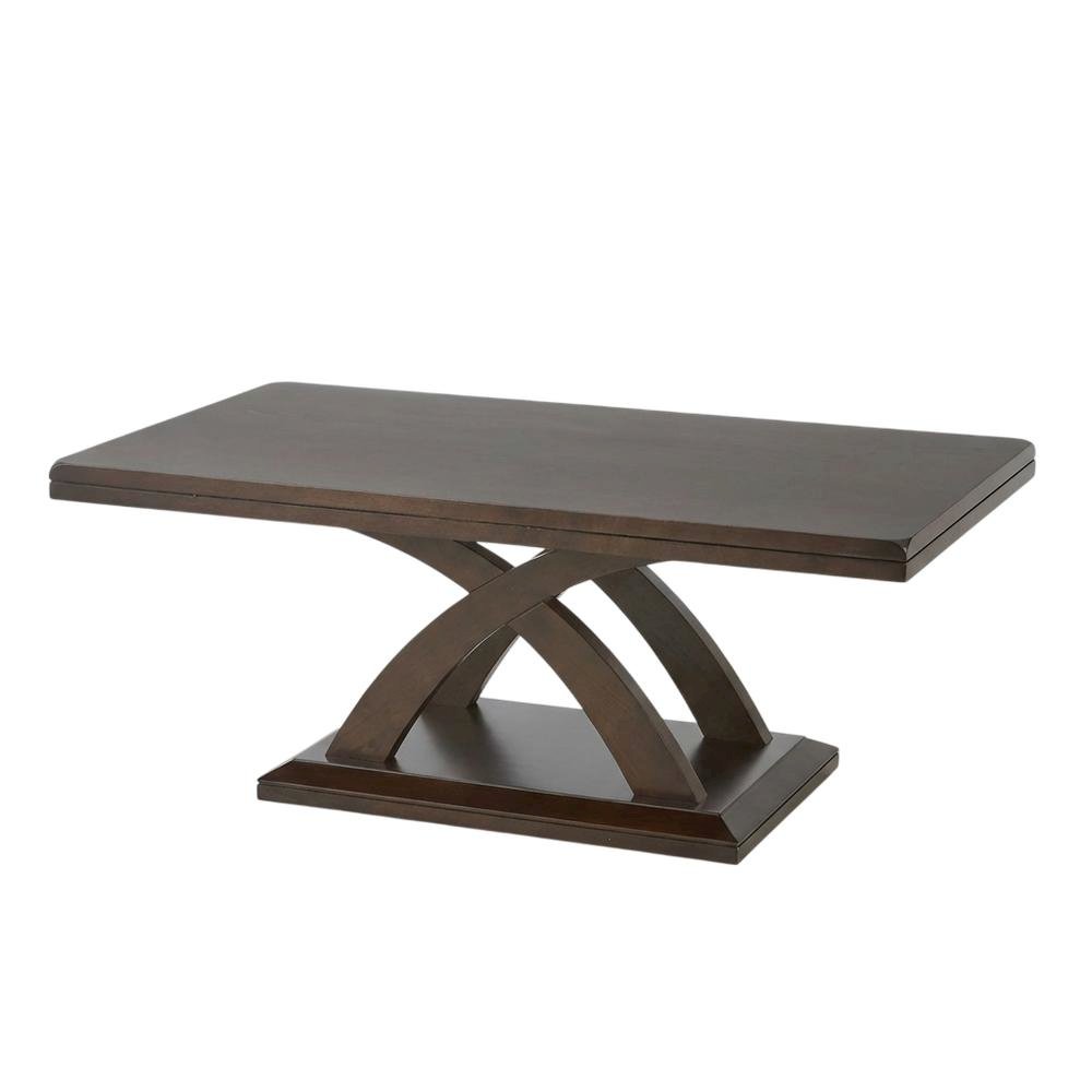 Espresso Cherry Cocktail Table with Sturdy Frame and Modern Design