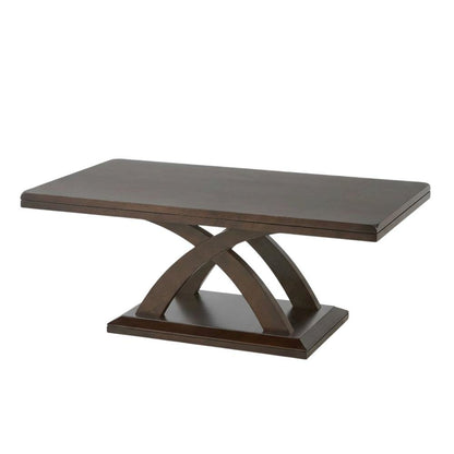 Espresso Cherry Cocktail Table with Sturdy Frame and Modern Design