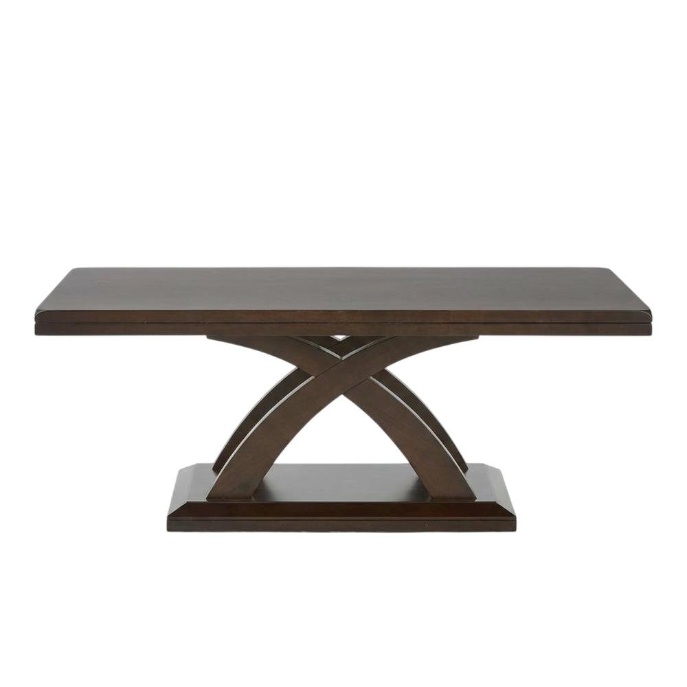 Espresso Cherry Cocktail Table with Sturdy Frame and Modern Design