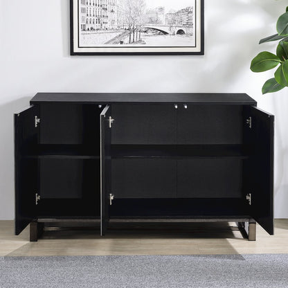 Mazie 3-Door Sideboard w/Pattern Mirror