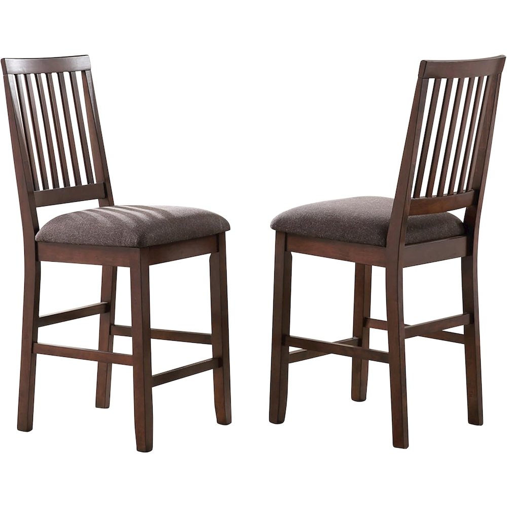 7-Piece Counter Dining Set, Storage Base, Faux Leather Seats