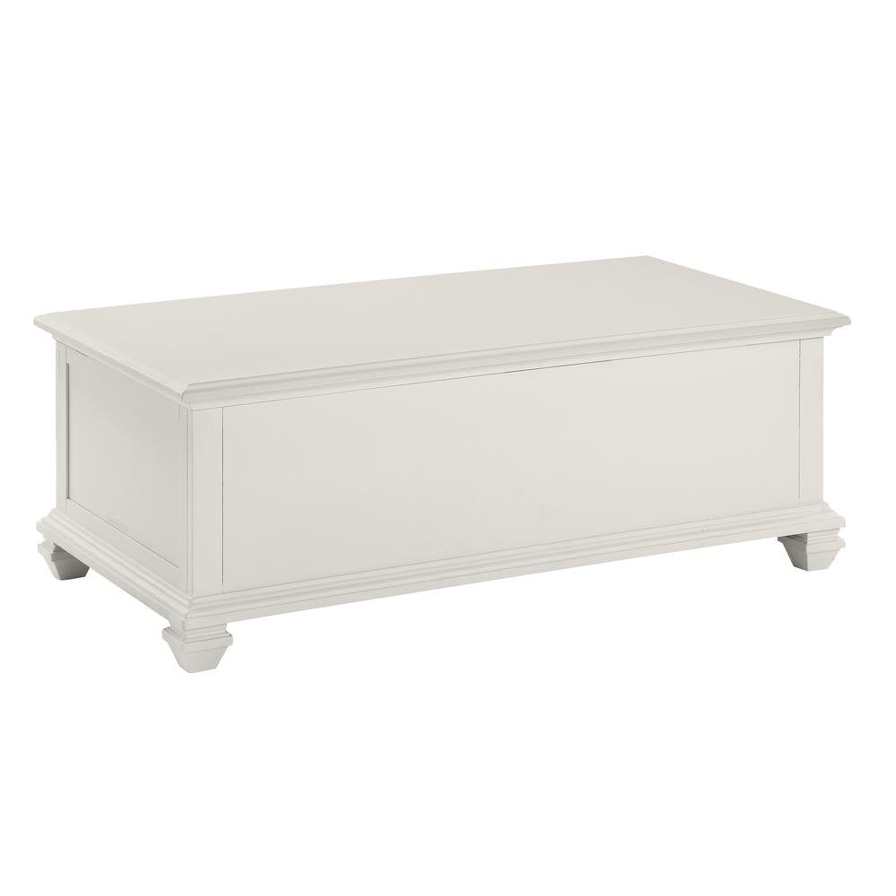 Soft White Lift-Top Coffee Table with MDF and Rubberwood for Living Rooms