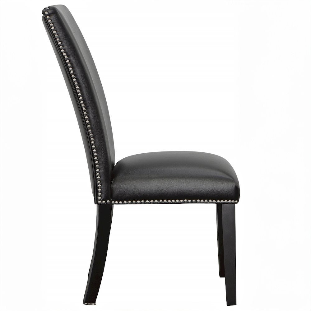 Camila 9PC Square Dining Set Black Chair