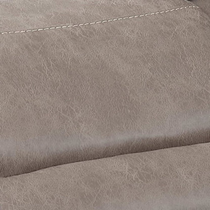 Breathable Padded Recliner, Pillowtop Arms, Sand Faux Leather