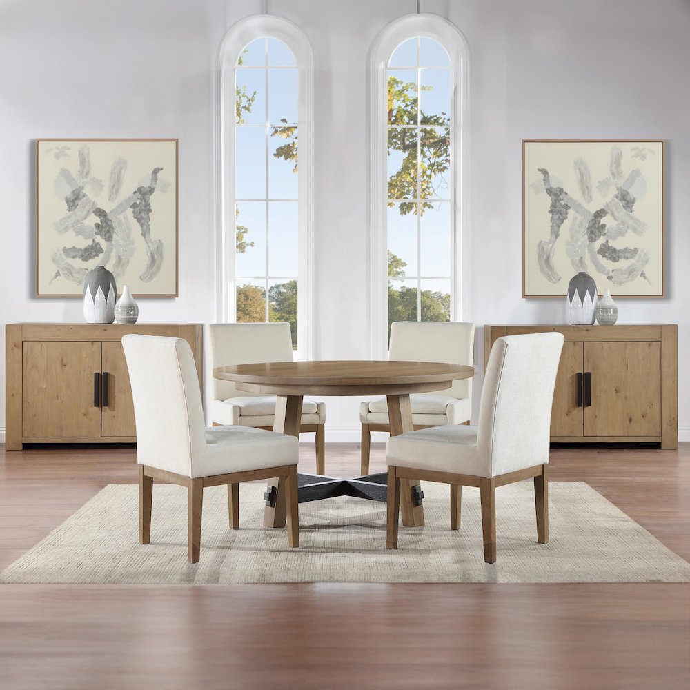 Aubrey Brown Upholstered Side Chair