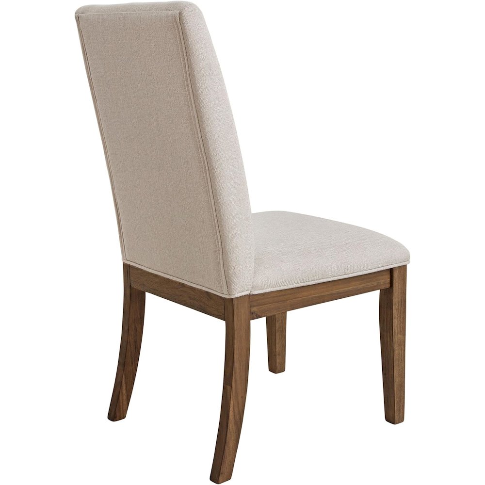 Caramel Upholstered Dining Chairs – Set of 2 Comfy Cushioned Wood Frame