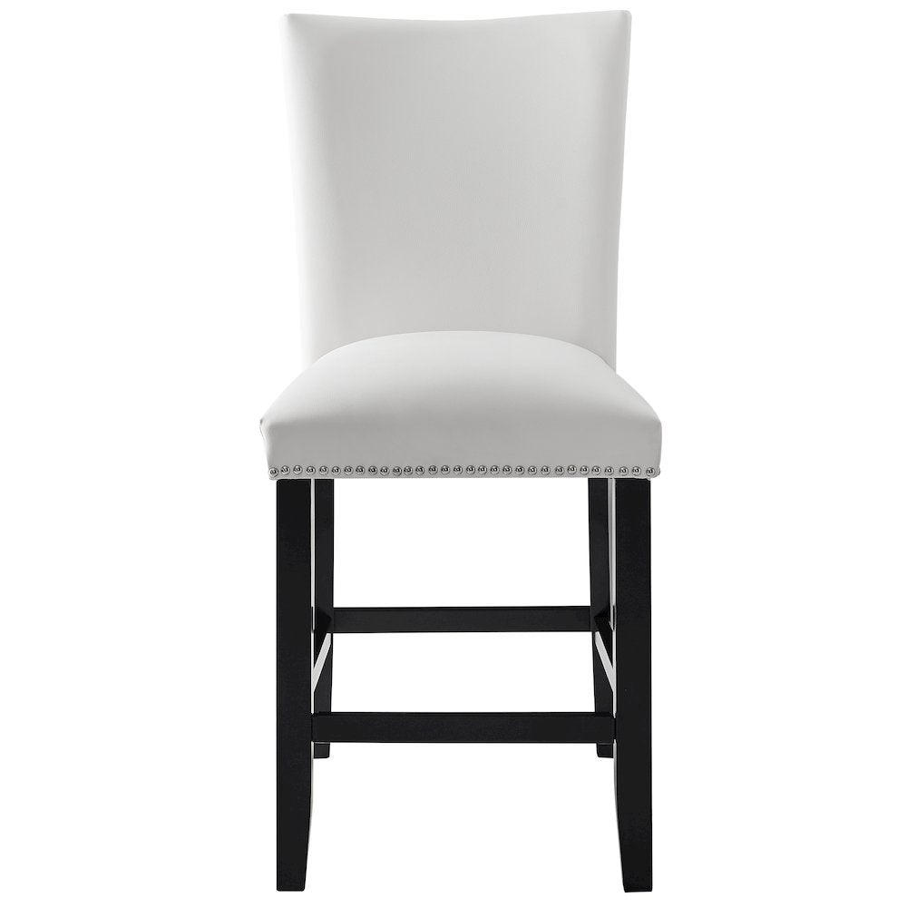 Camila White PU Counter Chair