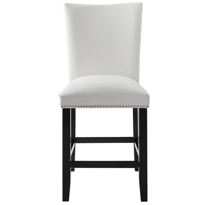 Camila White PU Counter Chair