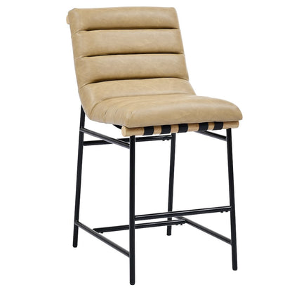 Nicco 24" Counter Chair, Sand Vegan Leather