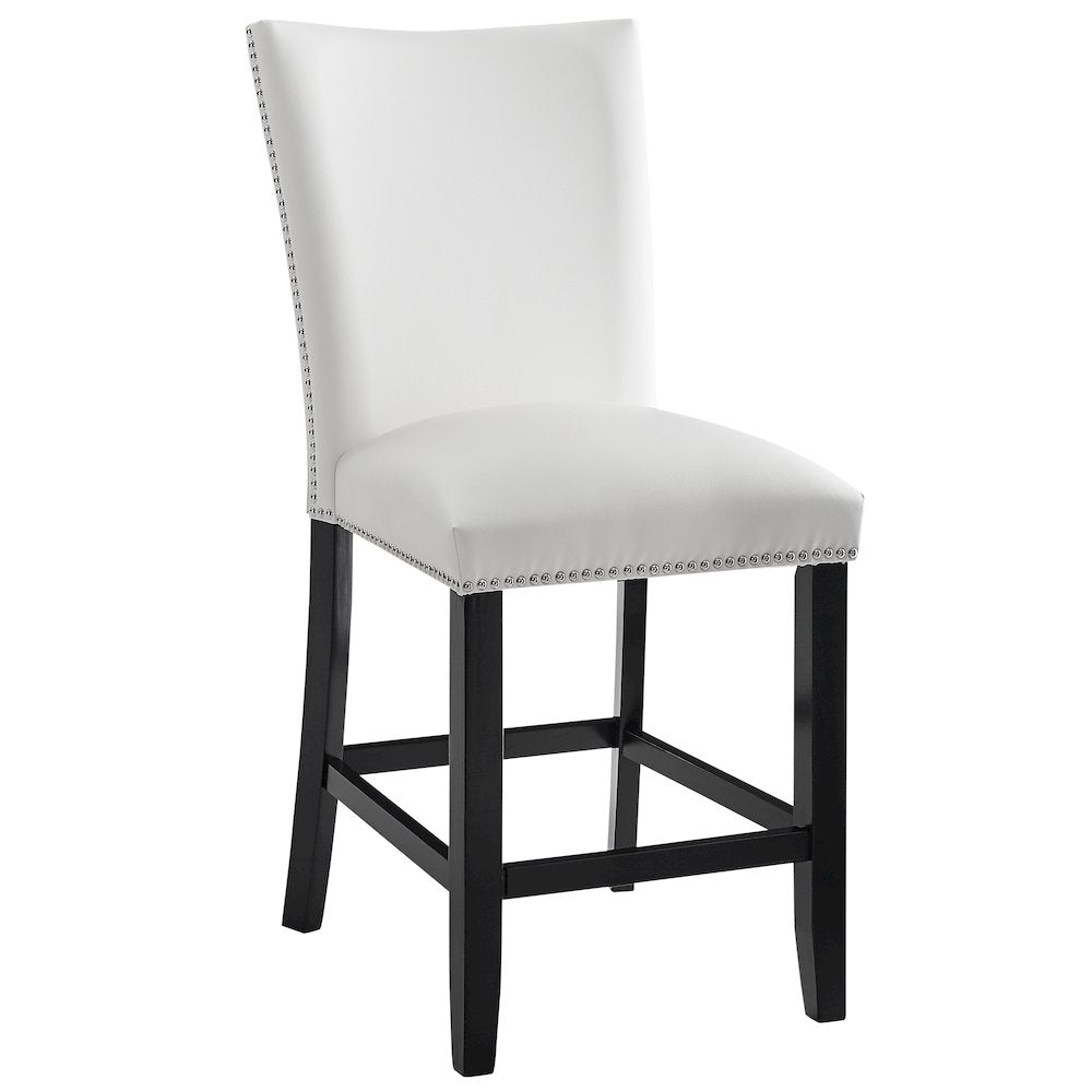 Camila White PU Counter Chair
