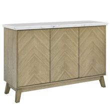 Vida White Marble Top Server