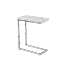 Echo White Marble Top Chairside Table