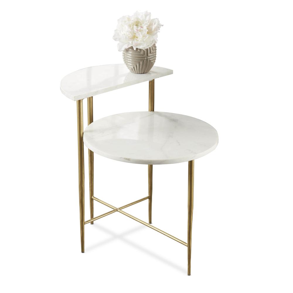 Patna White Marble Top Side