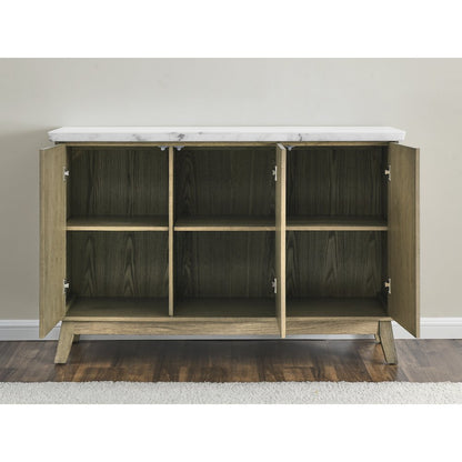 Vida White Marble Top Server