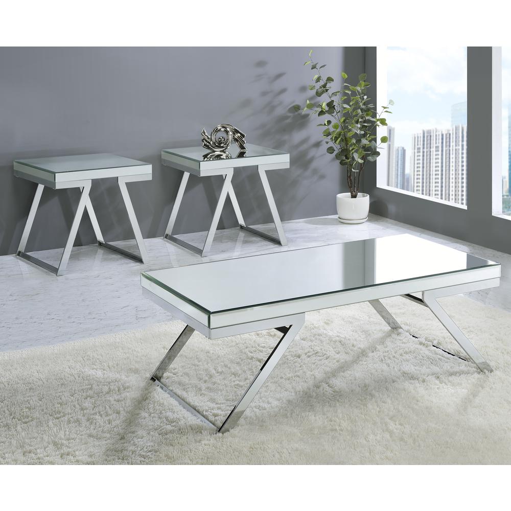 Alfresco Mirrored Top Square End Table