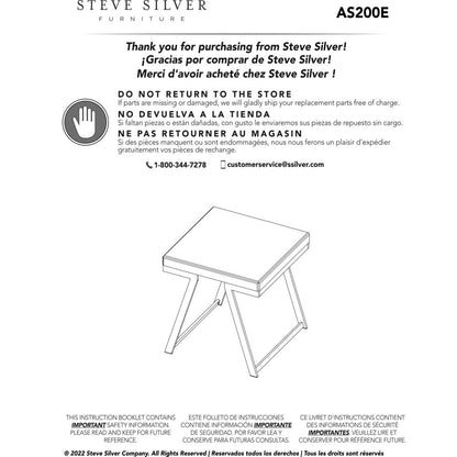 Alfresco Mirrored Top Square End Table