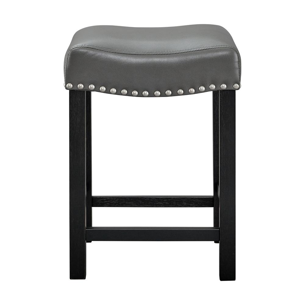 Aspen 24" Vegan Leather Grey Counter Stool