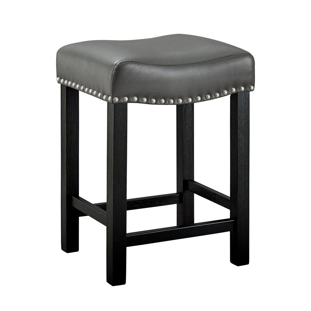 Aspen 24" Vegan Leather Grey Counter Stool