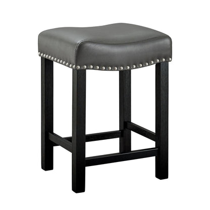 Aspen 24" Vegan Leather Grey Counter Stool