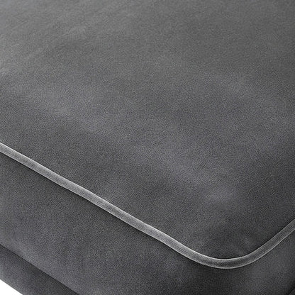 Velvet-Upholstered Accent Chair with Iron Frame, Mid-Century Modern, Gray