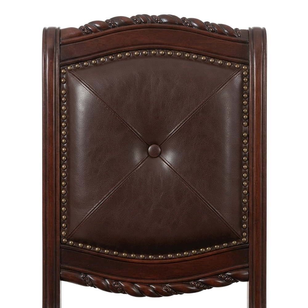 Upholstered Side Dining Chair with MDF Poplar Frame, Modern Style, Brown