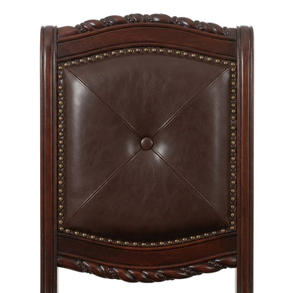 Upholstered Side Dining Chair with MDF Poplar Frame, Modern Style, Brown