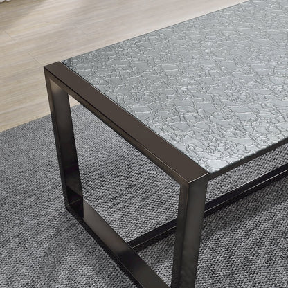 Mazie End Table with Patterned Mirror