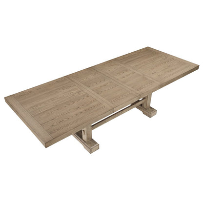 Napa 108-inch Dining Table with 2/18-inch Leaves, Sand