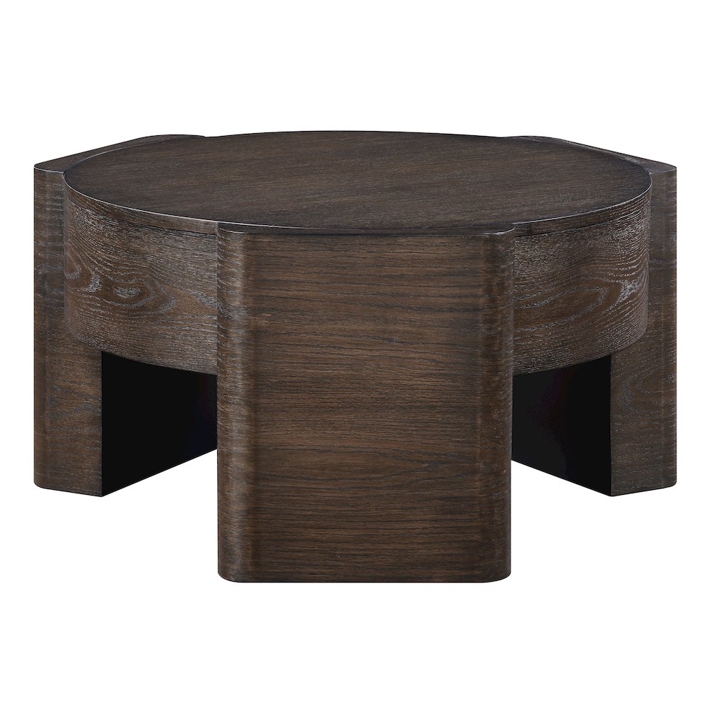 Salina Espresso Round Occasional Set wit