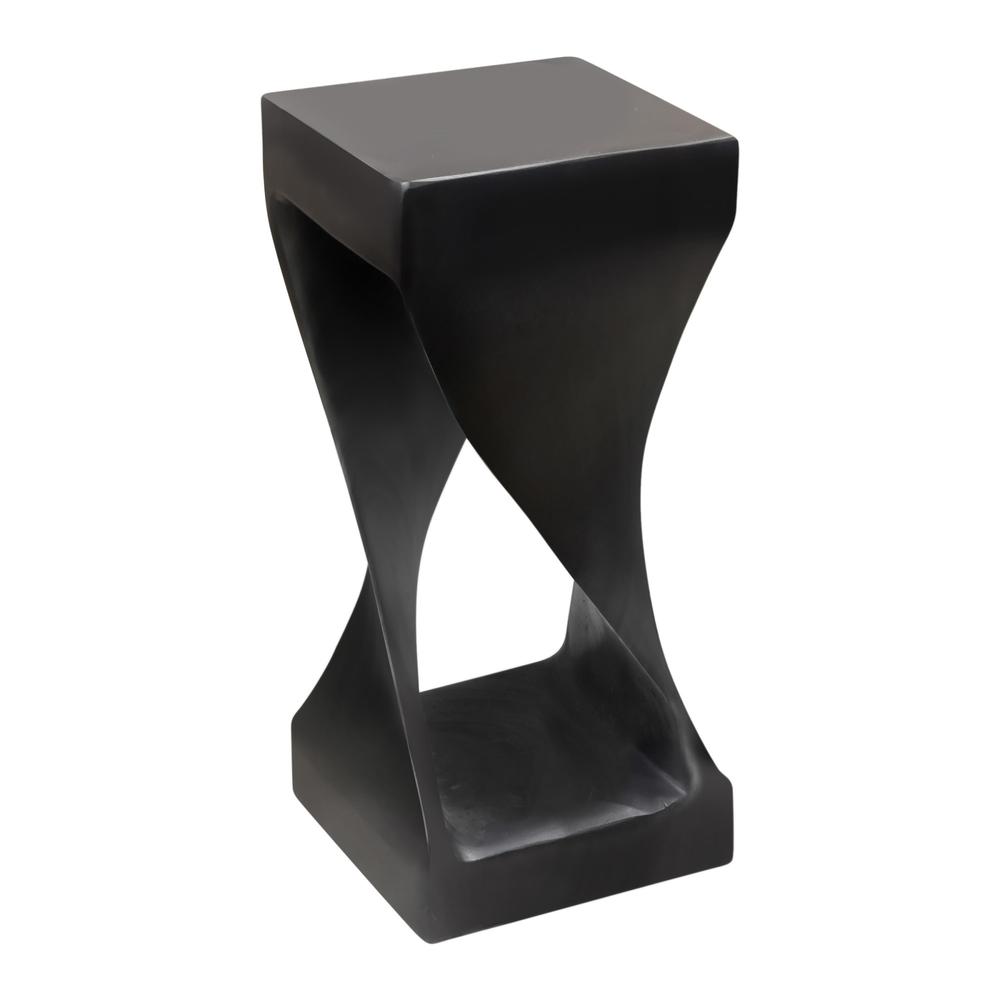 Solana Solid Wood Accent Table, Black Finish