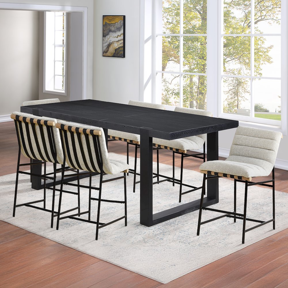 Yves Counter Table+Nicco Beige Polyester