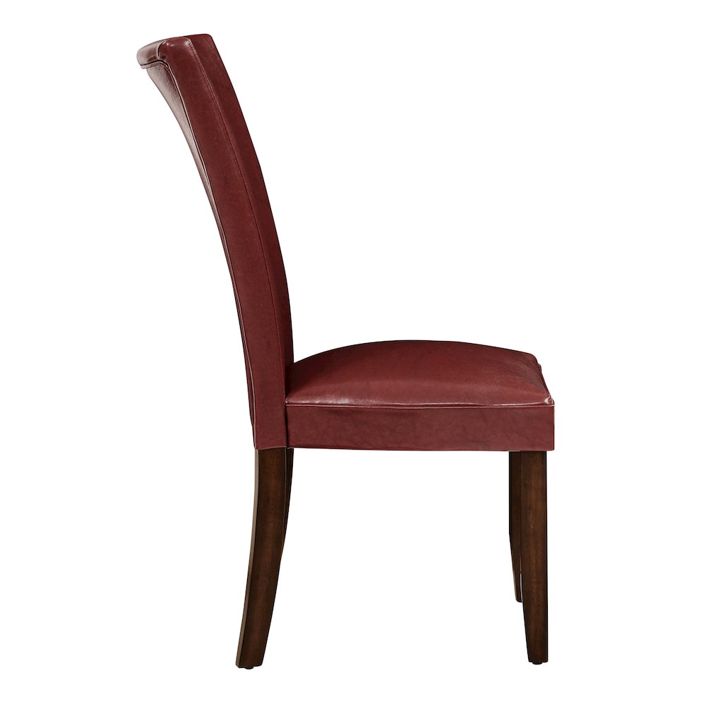 Hartford 72in Dining Set 5 PC with Red Chairs