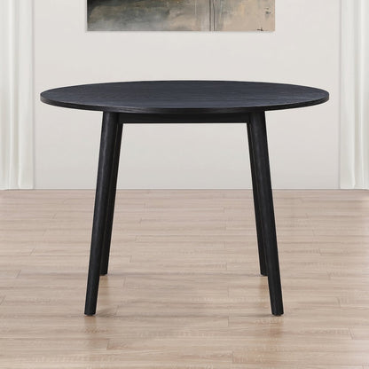 Willow 5pc 42in Round Dining Set, Black