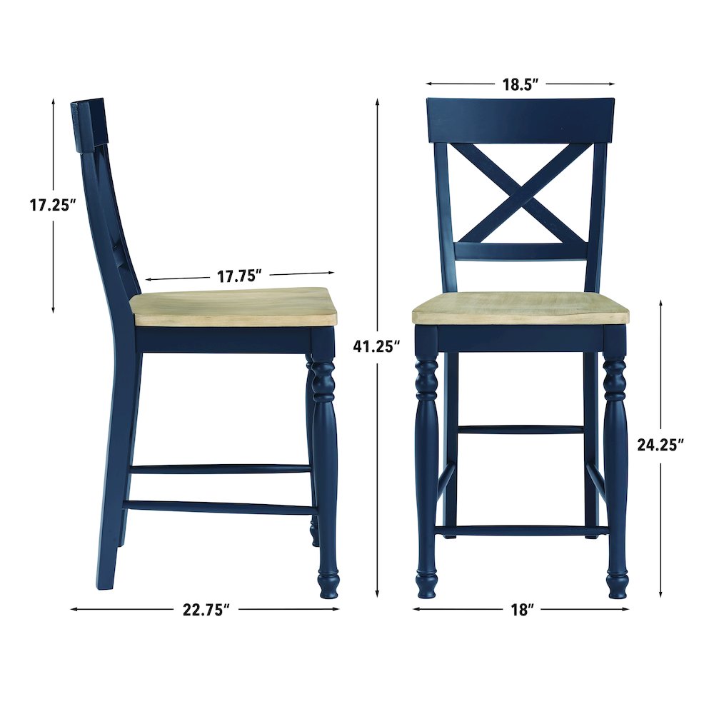 Darcy Blue Counter Chair