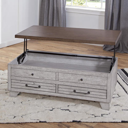 Bear Creek Lift Top Cocktail Table - Ivory