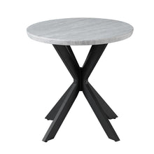 Keyla Faux-Marble Round End Table
