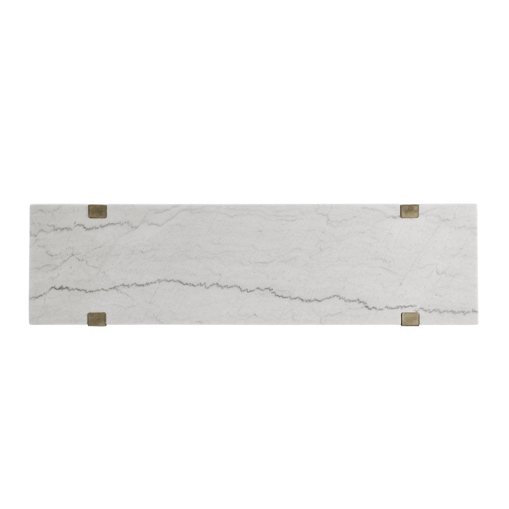 Perth White Marble Top Sofa Table