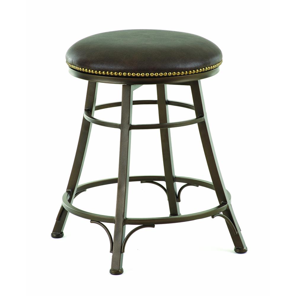 Backless Swivel Counter Stool, Metal Finish