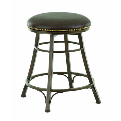 Backless Swivel Counter Stool, Metal Finish