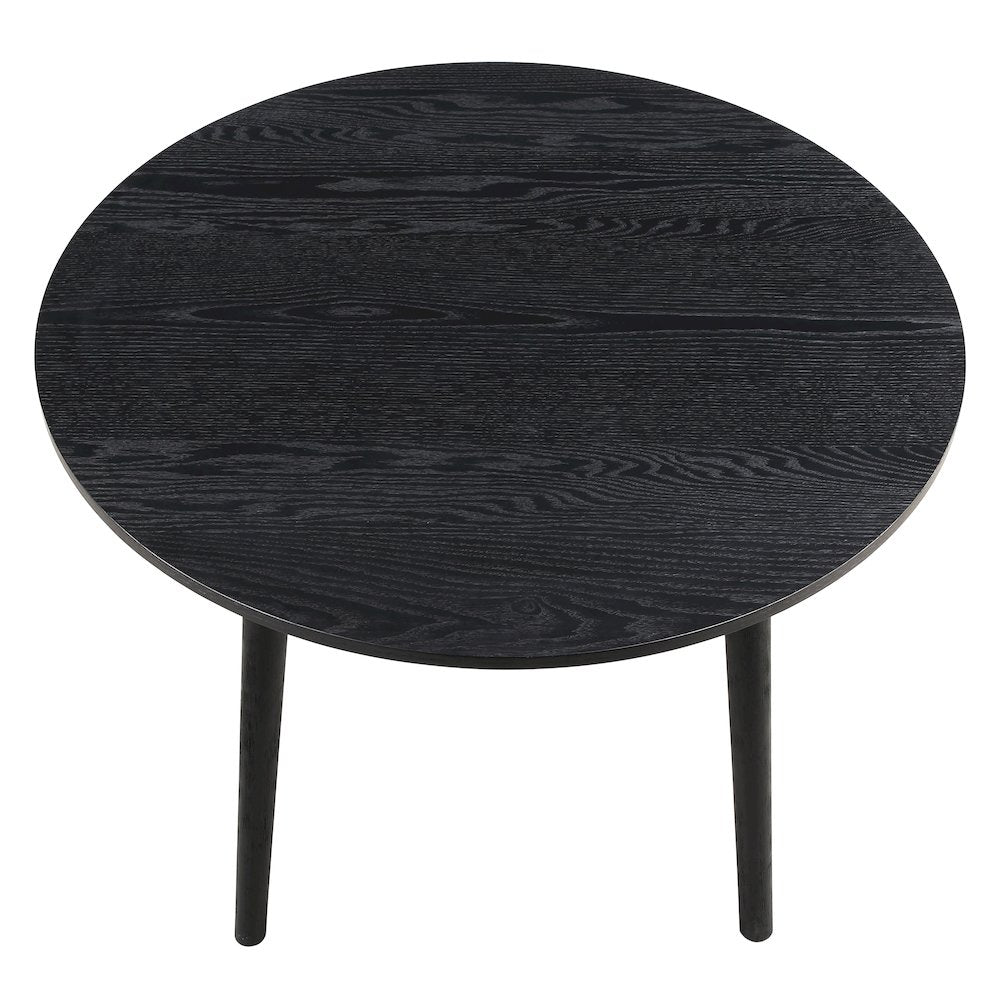 Willow 5pc 42in Round Dining Set, Black
