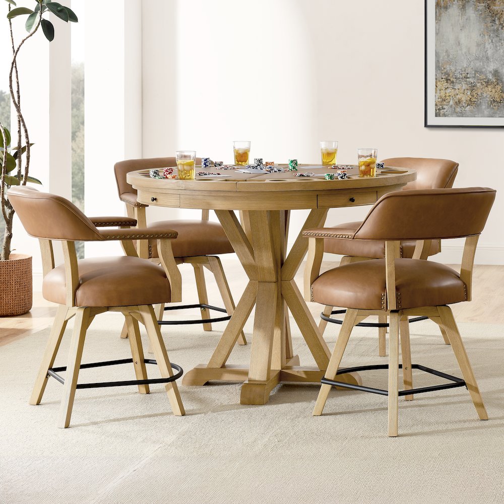 Rylie Game Top, Counter Table & 4 Counter Chairs